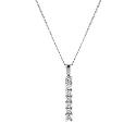 9ct White Gold 1/4 Carat Diamond Stick Pendant