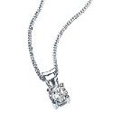 9ct White Gold 0.15 Carat Diamond Solitaire Pendant