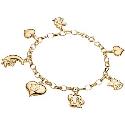 9ct Gold 7.25"" Cupid Charm Bracelet