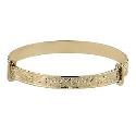 Child's 9ct Gold Heart & Flower Expander Bangle