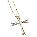 9ct Gold Cross with Cubic Zirconia