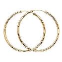 9ct Gold Large Hoop Earrings