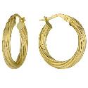 9ct Gold Creole Earrings