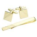 Engraved cufflink and Tie Slide Set