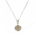 Evoke 9ct Gold Champagne Crystal Ball Pendant