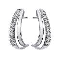 9ct White Gold Cubic Zirconia Earrings