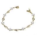 9ct Yellow Gold Cubic Zirconia 7.25" Bracelet