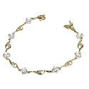 9ct Yellow Gold Cubic Zirconia 7.25" Bracelet