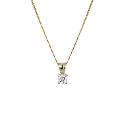 9ct Yellow Gold Fifth Carat Diamond Pendant Necklace