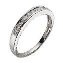9ct White Gold Diamond 11-stone Channel Set Eternity Ring