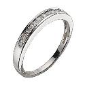 9ct White Gold Diamond 11-stone Channel Set Eternity Ring