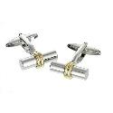 Two Tone Barrel Cufflinks