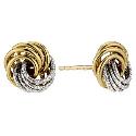 9ct Gold Wire Knot Stud Earrings