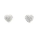 Evoke 9ct Gold Small Heart Crystal Stud Earrings