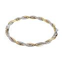 9ct Two Tone Hinged Bangle