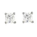 Sterling Silver Cubic Zirconia Stud Earrings