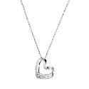 9ct White Gold Diamond Heart Pendant