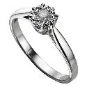 9ct White Gold Diamond Ring