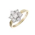 18ct Gold 1 Carat 7 Stone Diamond Cluster Ring