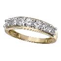 18ct Yellow Gold 7 Stone Diamond Eternity Ring