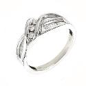 9ct White Gold And Diamond 3 Stone Ring