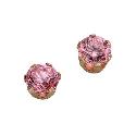 9ct Yellow Gold Pink Cubic Zirconia Stud Earrings