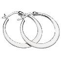 Sterling Silver Tapered Hoop Earrings