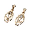 9ct Yellow Gold Cubic Zirconia 23mm Drop Earrings