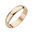 9ct Yellow Gold Plain Wedding Band