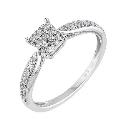 9ct White Gold 15 Point Diamond Ring