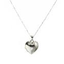 Silver Puff Heart Locket