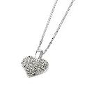 Sterling Silver Crystal Heart Pendant