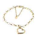 9ct Yellow Gold Heart Charm Bracelet