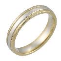 9ct Two Colour Gold Ladies' Wedding Ring