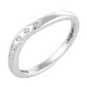 Ladies' 9ct White Gold Diamond Set Ring