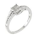 18ct White Gold Quarter Carat Diamond Cluster Ring