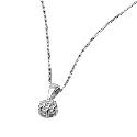 9ct White Gold 15pt Diamond Pendant