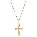 9ct Gold Diamond Cut Cross Pendant