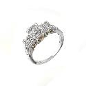 9ct White Gold 0.25 Carat Diamond Cluster Ring