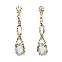 9ct Gold Cubic Zirconia Figure of 8 Drop Earrings