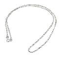 9ct White Gold 18" Hollow Curb Chain