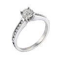 9ct white gold 15 point diamond ring