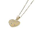 9ct Yellow Gold Moon Heart Pendant