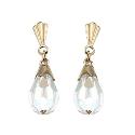 9ct Yellow Gold Crystal Drop Earrings