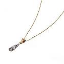 9ct Gold Small Crystal Set Drop Pendant