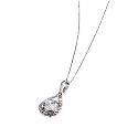 9ct White Gold Figure of 8 Cubic Zirconia Set Pendant