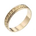 9ct Yellow Gold Patterned Wedding Ring