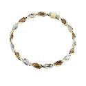 9ct Three Colour Gold Twist Bangle