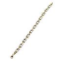 9ct Two Colour Gold Diamond Cut Bracelet