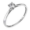 9ct White Gold Cubic Zirconia Solitaire Ring